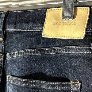 Everlane Jeans Denim Pants EUC High Rise Skinny Jeans Ankle 28 Blue Dark Stretch